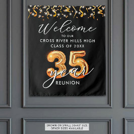 35. Klasse Wiedersehen Welcome Black Orange Balloo Wandteppich