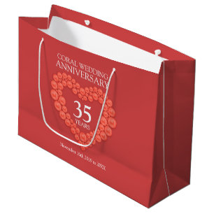 35. Korallenhochzeit Foto Herz Große Geschenktüte