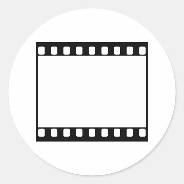 35 mm Film Runder Aufkleber (Vorderseite)