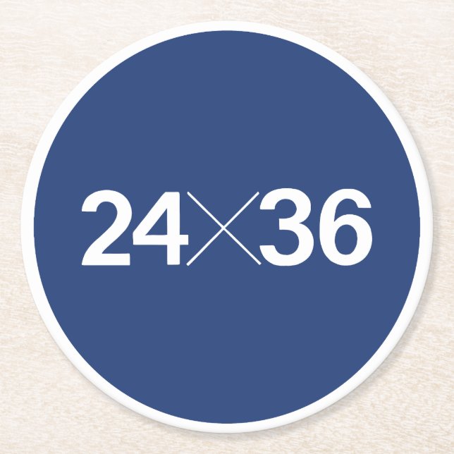 35 mm Filmsensorgröße - 24 x 36 Runder Pappuntersetzer (Vorderseite)