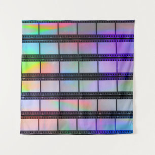 35 mm Filmstreifen: Scanner-Lichteffekte Wandteppich