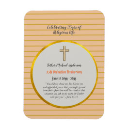 35. Ordination Jubiläum Priester Saphire Gold Magnet