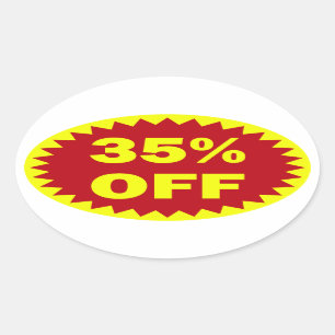 35 % Rabatt auf Aufkleber für den Einzelhandel