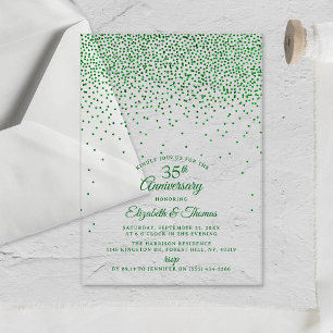 35. Smaragd-Hochzeitstag Acryleinladungen