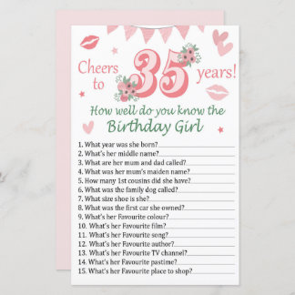 35. Wie gut kennst du das Geburtstagsmädchen?