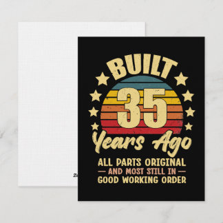35 Years Ago All Parts Original 35th Birthday Einladung