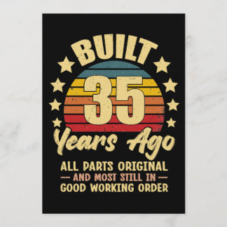 35 Years Ago All Parts Original 35th Birthday Einladung