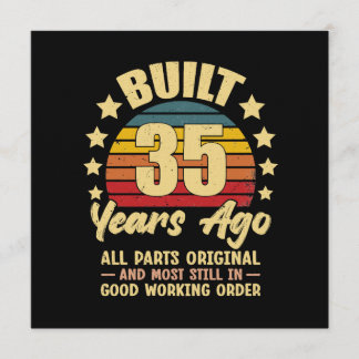 35 Years Ago All Parts Original 35th Birthday Einladung