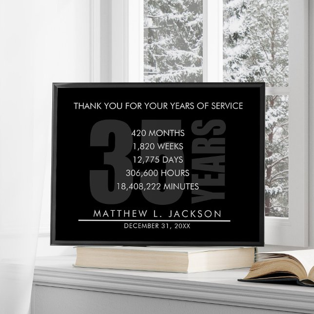 35 Years Retirement or Employee Appreciation Gift Poster (Von Creator hochgeladen)