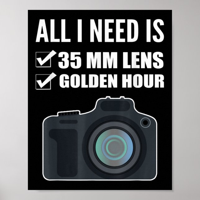 35mm Lens Wedding Fotograf Poster (Vorne)
