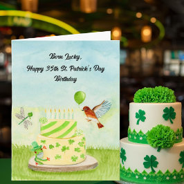 35th  Happy St Patricks Day Birthday Karte