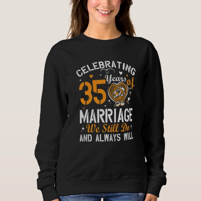 35th Wedding Anniversary Matching Couple Men Women Sweatshirt (Vorderseite)