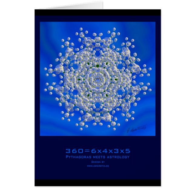 "360=6x4x3x5" - die Karte (Vorne)