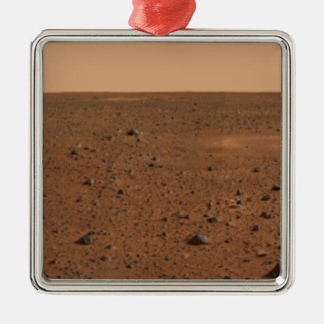 360° Panoramasicht auf die Mars Silbernes Ornament (Vorne)