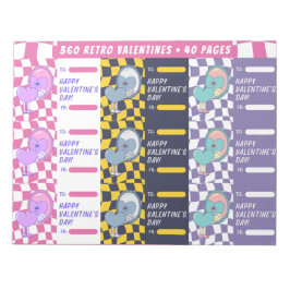 360 Retro-Valentine reißen den Editor ab Notizblock