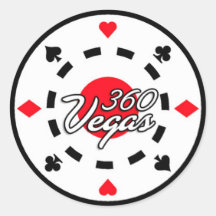 360 Vegas Chip Logo-Aufkleber