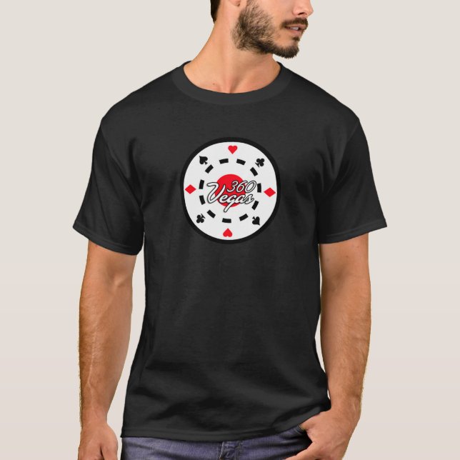 360 Vegas mittleres Chip-Logo T-Shirt (Vorderseite)