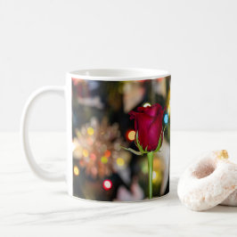 3620-Rote Rose mit Bokeh Kaffeetasse