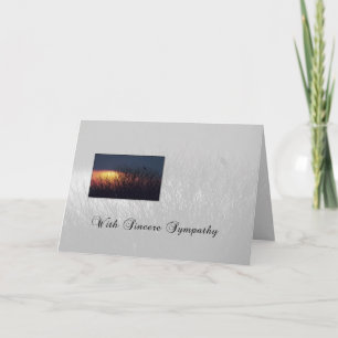 3628 Beileid Trees Bird Karte