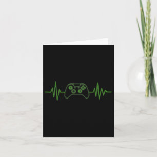 365 Gamer Heartbeat T-Shirt für Videospielspieler Karte
