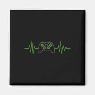 365 Gamer Heartbeat T-Shirt für Videospielspieler Magnet