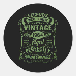 365 Legenden, soweit 1964 Geboren Runder Aufkleber