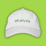 365 Party Bride Green Pop Girl Summer Vater Hat Bestickte Baseballkappe<br><div class="desc">schick minimalistisch 365 Party Braut bestickt Papa Hut in grünem Text</div>