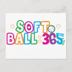365 Softball Postkarte