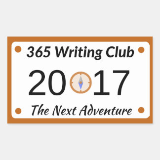 365 Writing Club Stickers! Rechteckiger Aufkleber