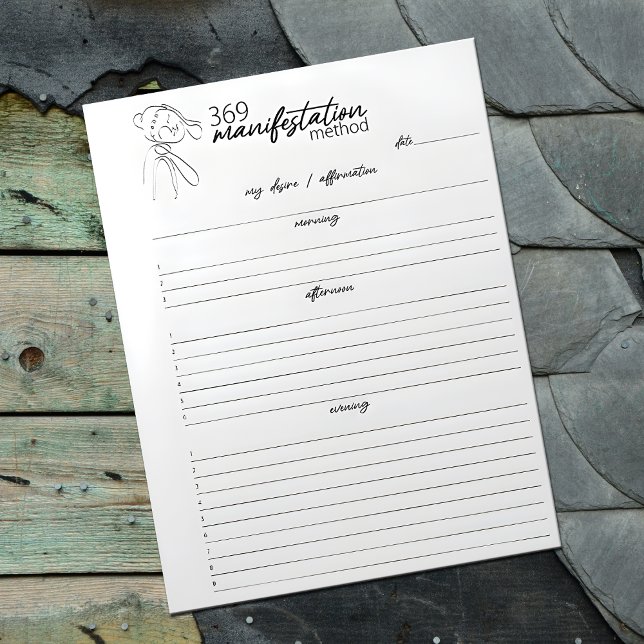 369 Manifestation Method, Law of attraction Notizblock (Von Creator hochgeladen)