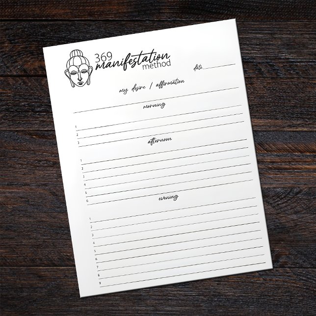 369 Manifestationsmethode, Anziehungsgesetz Notizblock (Von Creator hochgeladen)