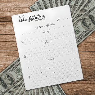 369 Manifestationsmethode, Anziehungsgesetz Notizblock