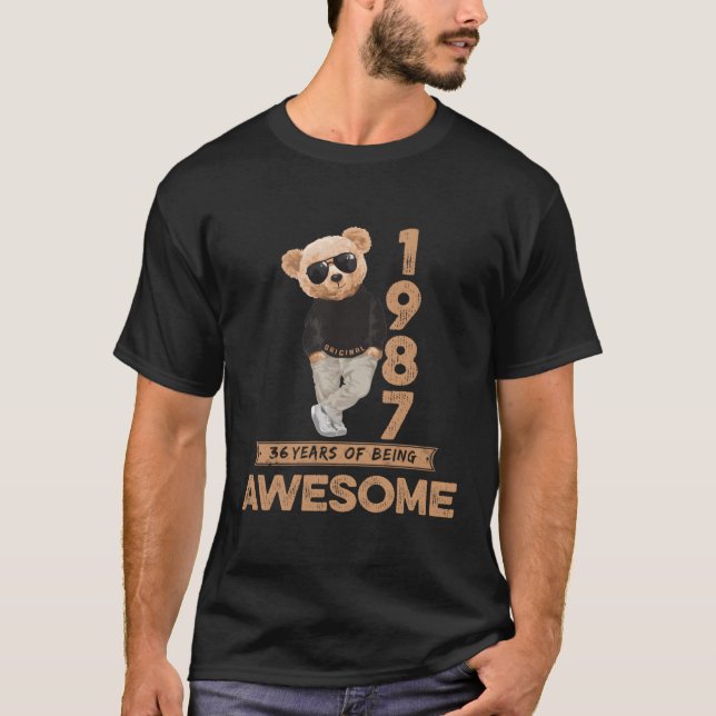 36. 1987 Original Phantastischer Teddybär T-Shirt (Vorderseite)