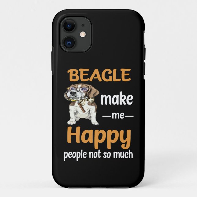 36 Beagle macht mich glücklich Case-Mate iPhone Hülle (Rückseite)