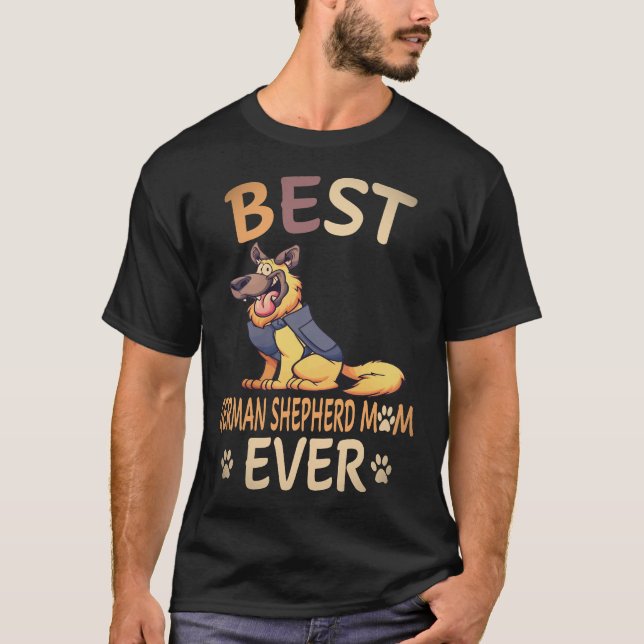 36 Beste Deutsche Schäferhund-Mutter jemals Deutsc T-Shirt (Vorderseite)