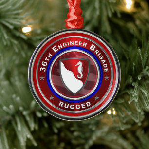 36. ENGINEER BRIGADE Weihnachten Ornament Aus Metall