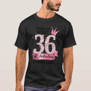 36 & Fabulous I Pink White Party Gruppe Candid Fot T-Shirt