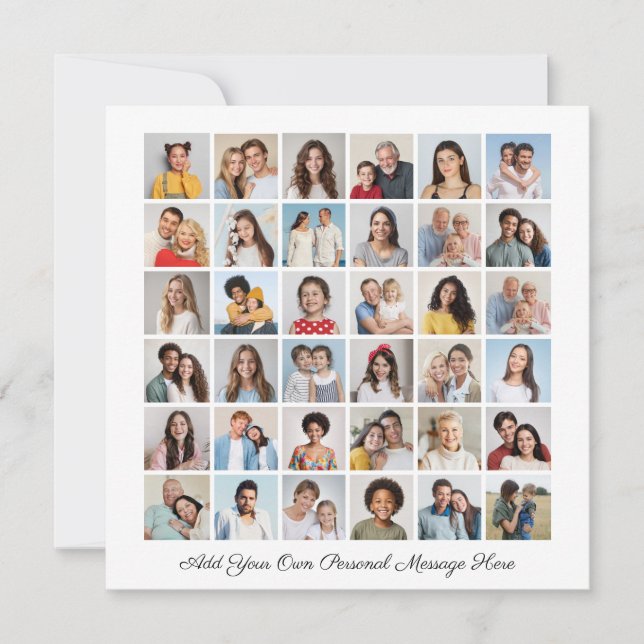 36 Foto Collage Fügen Sie Ihre eigene Grußkarte hi (Vorderseite)