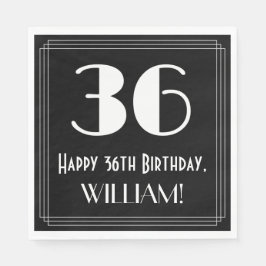 36. Geburtstag ~ Art Deco Inspiriert Look "36", Na Serviette