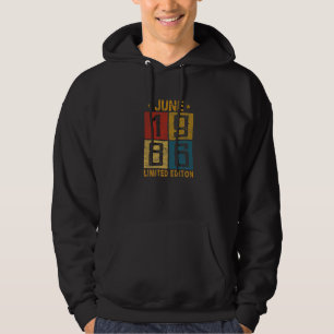 36. Geburtstag Juni 1986 Geboren 1986 36 Jahre alt Hoodie