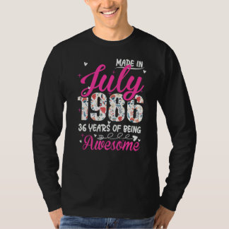 36. Geburtstag Phantastisch seit Juli 1986 T-Shirt