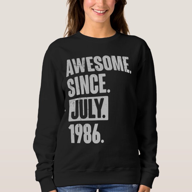 36. Geburtstag Phantastisch seit Juli 1988 Sweatshirt (Vorderseite)