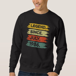 36. Geburtstag Retro Vintage Legende seit Juli 198 Sweatshirt