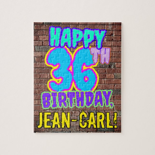 36. Geburtstag ~ Spaß, Urban Graffiti Inspiriert L Puzzle (Vertikal)