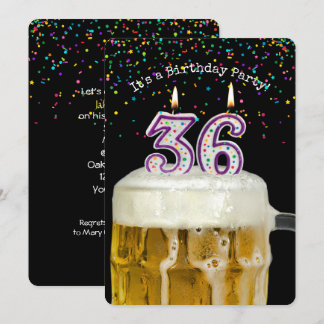 36. Geburtstags-Bier-Party Einladung