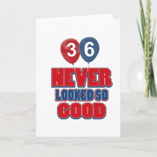 36. Geburtstagsdesigns Karte