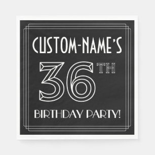 36. Geburtstagsparty: Art-Déco-Stil + Individuelle Serviette