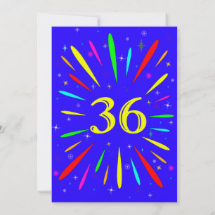 36. Geburtstagsparty Einladung Explosion