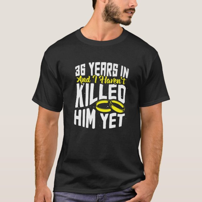 36. Hochzeit Jahrestag 36 Jahre Ehe T-Shirt (Vorderseite)