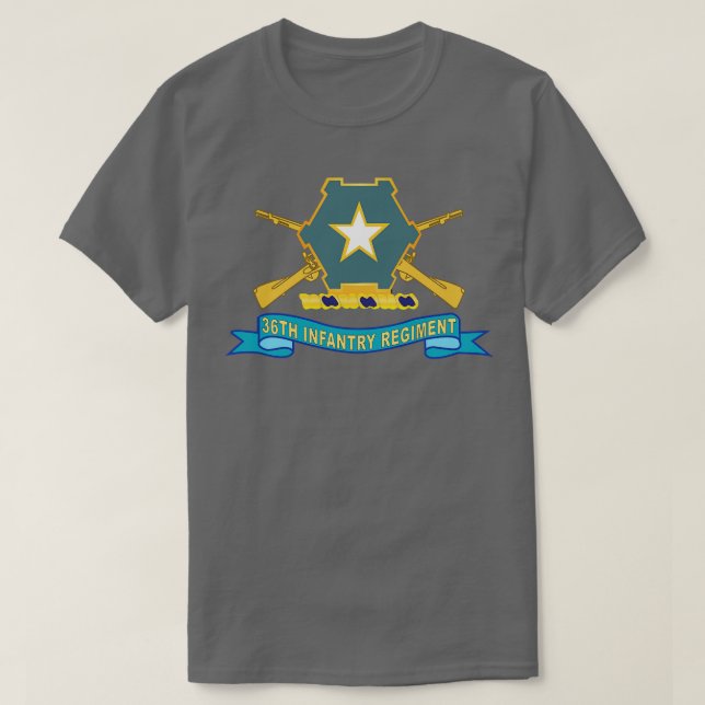 36. Infanterie-Regiment DUI w Br Ribbon X T-Shirt (Design vorne)